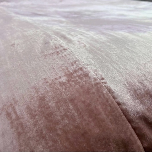 West Elm Pink Velvet Duvet and Euro Pillow Cover - Picture 5 of 6
